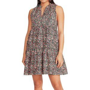 BB Dakota by Steven Madden Sleeveless Tiered Black Floral Dress